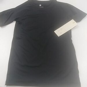 All in Motion Girls' Short Sleeve Performance T-Shirt, Black, Small